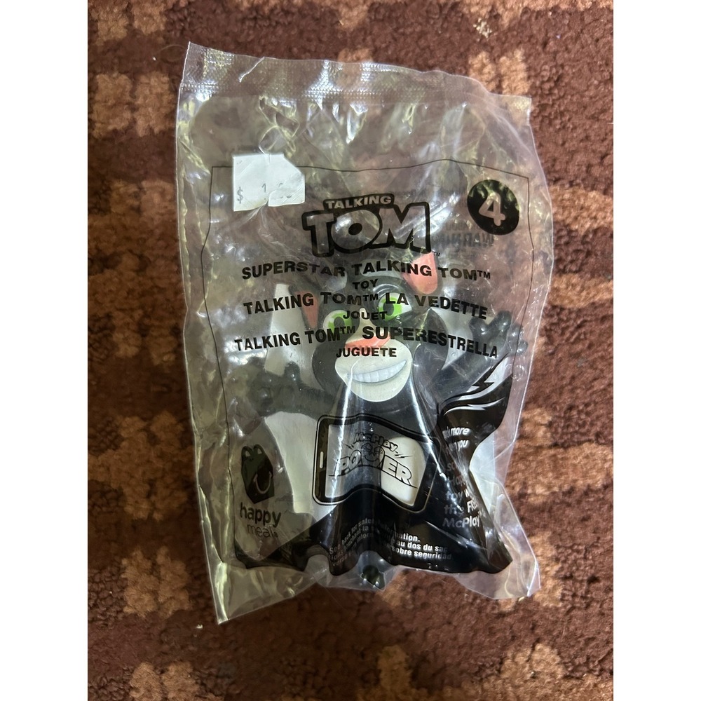 McDonalds Happy Meal Toy 2016 Superstar Talking Tom Figure New Sealed Bag 4